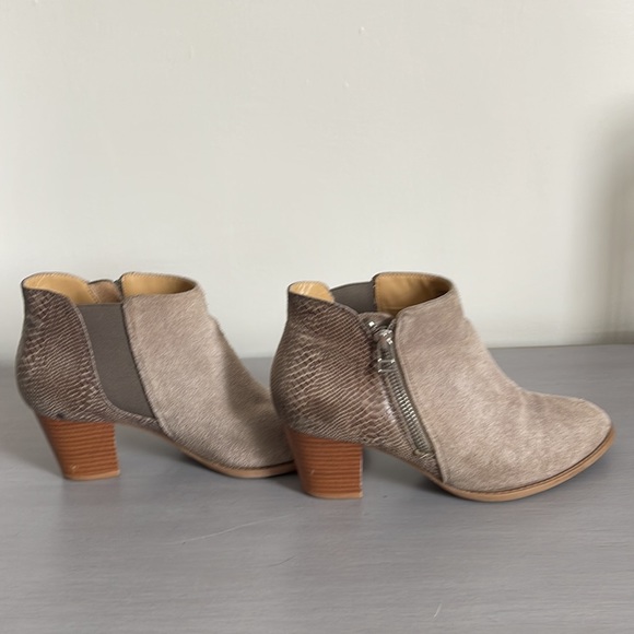 Vionic Gray Snakeskin Booties - Picture 3 of 6